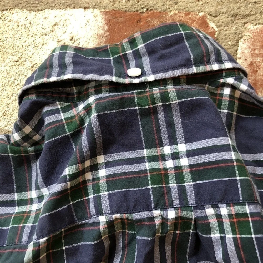 J. Crew size XS (13-13.5) plaid button down shirt